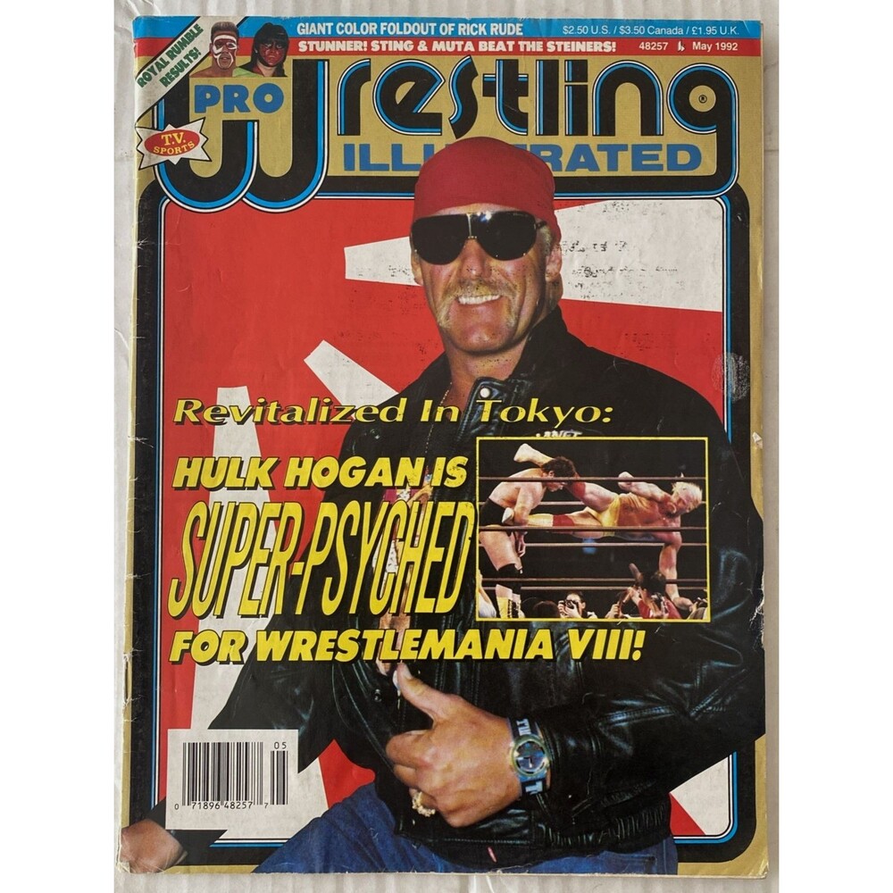 Vintage Pro Wrestling Illustrated May 1992 Hulk Hogan WrestleMania VIII Rick Rud